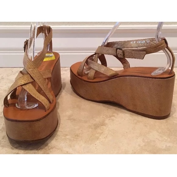 RALPH LAUREN COLLECTION Platform Sandals Italy NEW - Picture 4 of 8